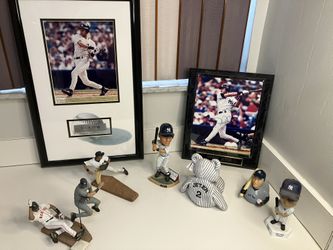 Derek Jeter Lot Including Authentic Autograph Frame