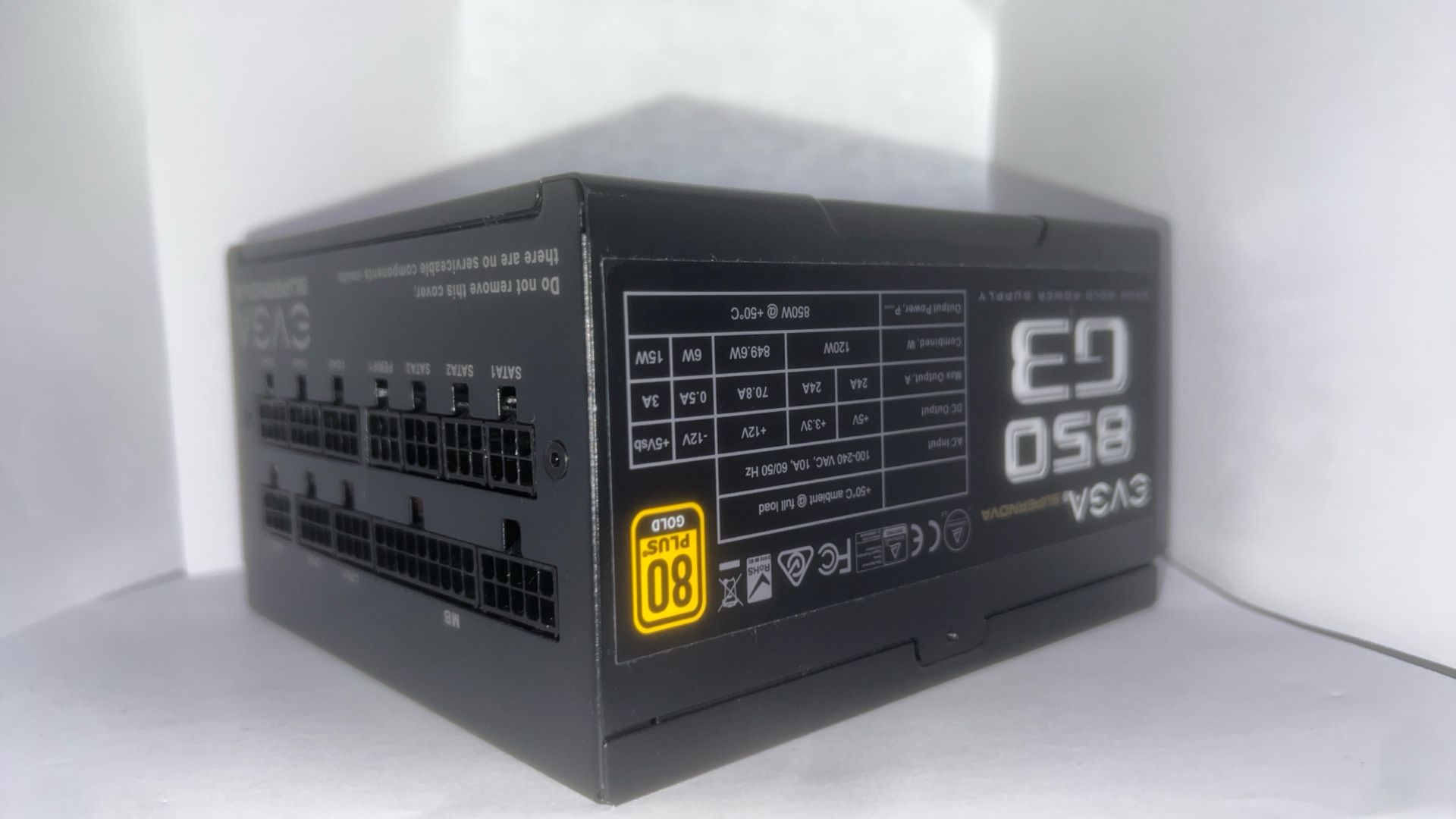 EVGA SuperNOVA Power Supply 850 Ga, 80 Plus Gold 850W, Fully Modular, ECO Mode with Dbb Fan, Compact 150mm Size