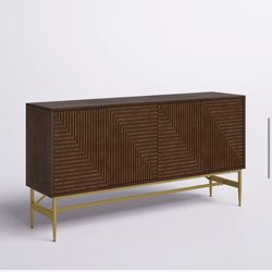 Paniagua 65" Wide Fluted Sideboard with Adjustable Shelves