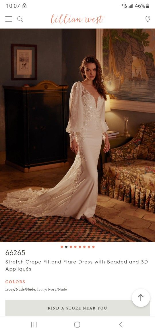 Wedding Dress (Lillian West) Size 14. Street Size 8