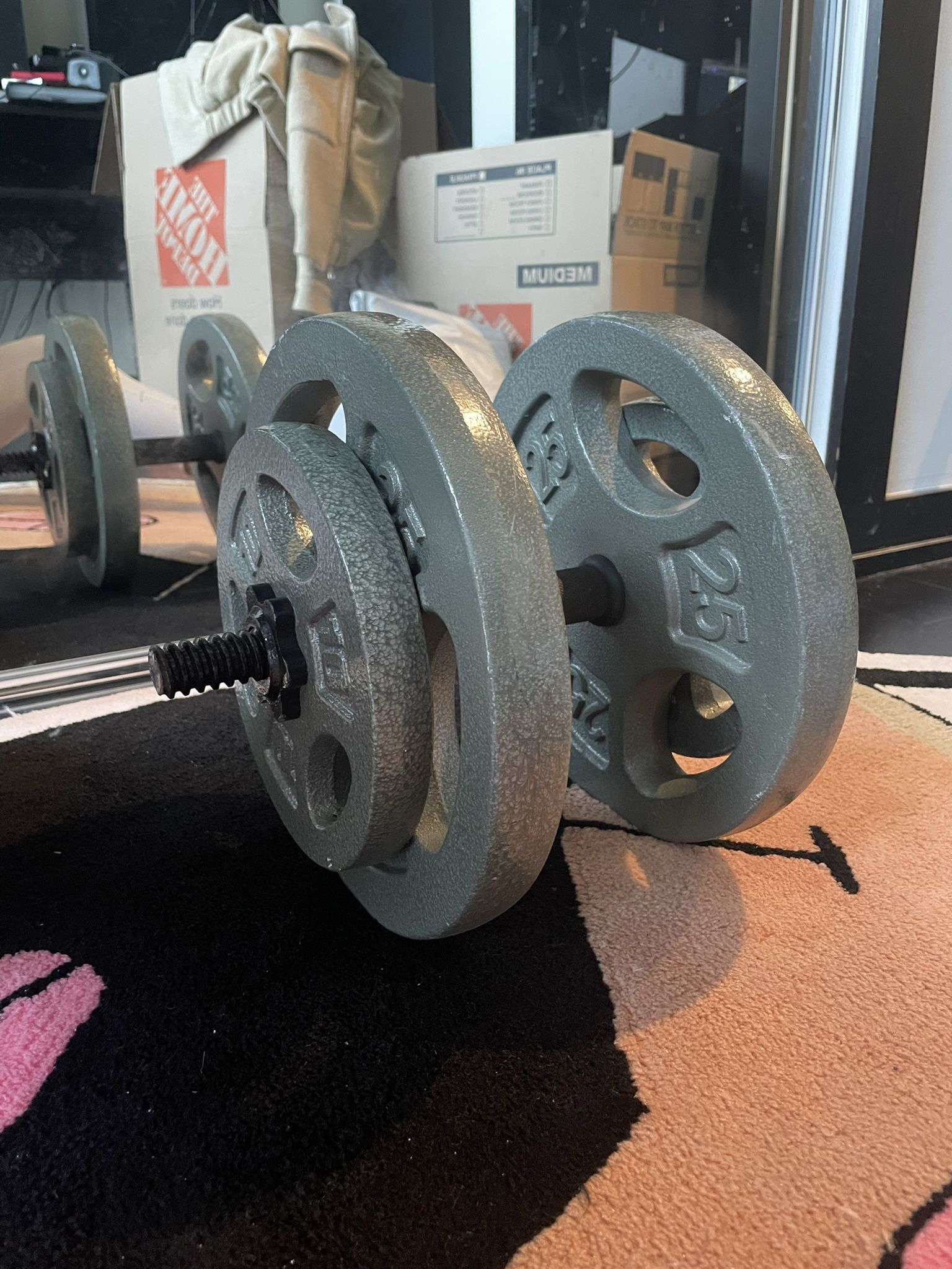 Free Weight Dumbbells (140 lbs Total)