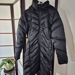Women's Black Puffy Long Coat