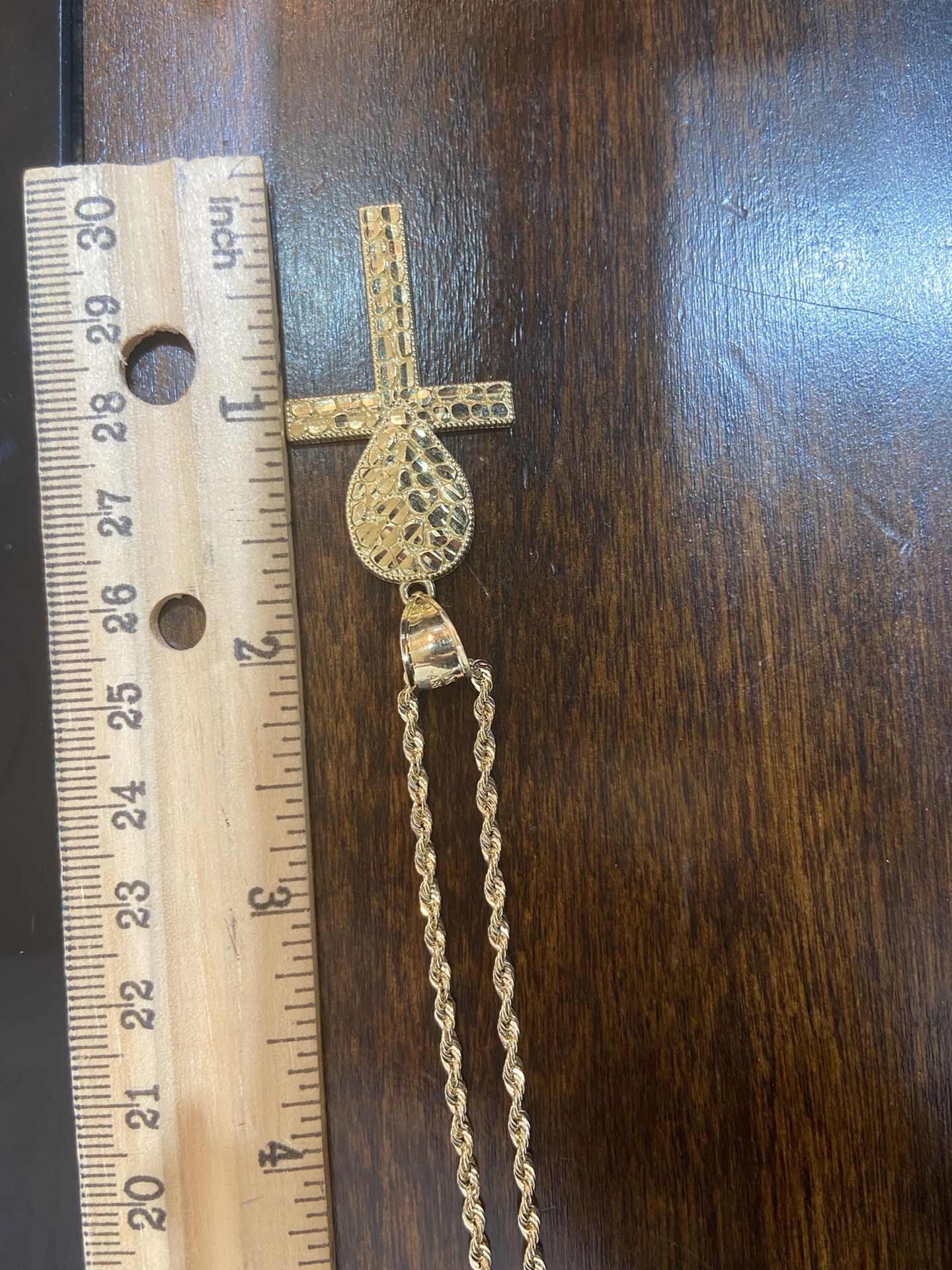 10k gold rope chain and pendant combo for a good price!!