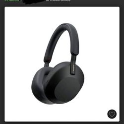 Sony WH-1000XM5 Bluetooth Wireless Noise Cancelling Headphones Black 