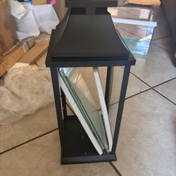 Serene Spaces Living 20" Tall Black Hurricane Lanterns with Clear Glass Panels, Perfect for Home Decor, Parties & Events, Table Top Or Hanging Lantern