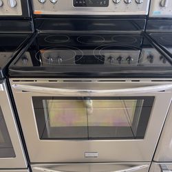 FRIGIDAIRE GLASS TOP STOVE STAINLESS STEEL