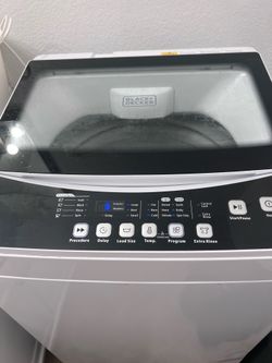 Portable washer Black+Decker - BLACK+DECKER Small Portable Washer, Portable Washer 1.7 Cu.Ft. with 6 Cycles, Transparent Lid & LED Display - White  Mo