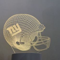 3D NY GIANTS HELMET ILLUSION NIGHT LIGHT 