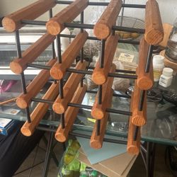 Wood And Metal Wine  Rack