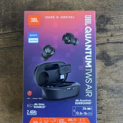 JBL Quantum TWS AIR - True Wireless Gaming Earbuds with Smart Ambient Technology, Low Latency 2.4GHz USB-C dongle or Bluetooth, 4 beamforming Micropho