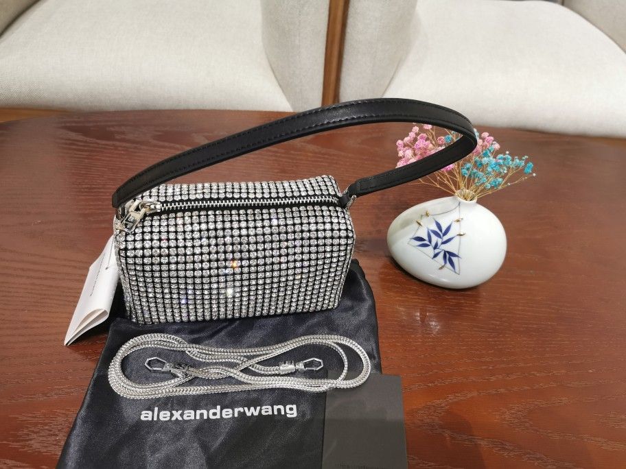 Alexander Wang heiress pouch in crystal mesh
