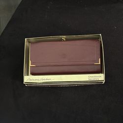 Vintage Princess Gardner Checkbook Secretary  burgundy wallet . Original box included