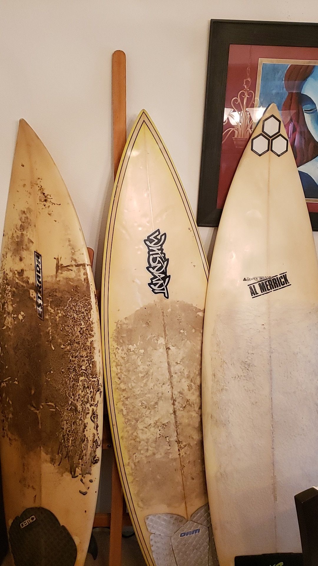 3 surfboards