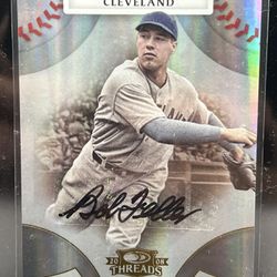 2008 Donruss Threads Autograph Gold /100 Bob Feller