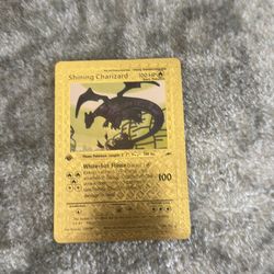 Shining charizard golden Pokémon card