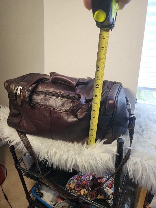 Colombian Brown Leather Duffle Bag