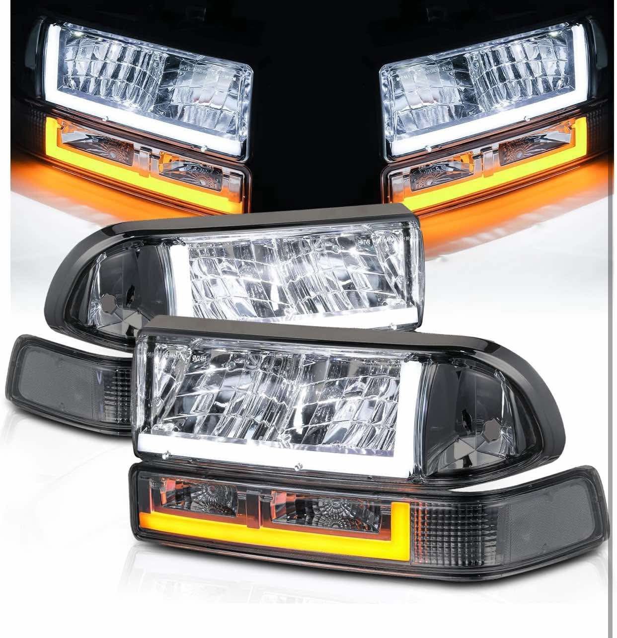 #A06-M-HL-Bar-036-sc M-Auto 4Piece LED Light Bar DRL L+R for 1998-2004 chevy s10 pickup 1998-2004 chevy Blazer $70