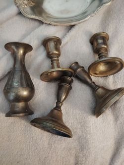 Brass candle holders