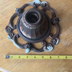 Cephas B. Rogers Antique 1920 Brass Light Fixture Made In Danbury Conn