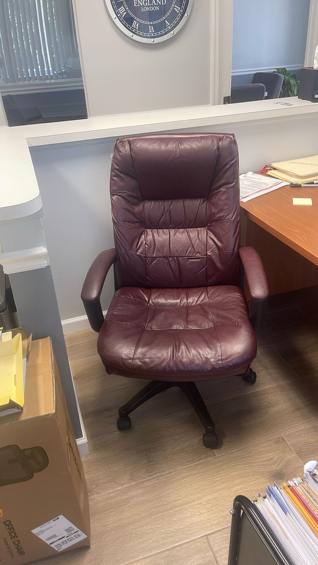 Burgundy Office Chair