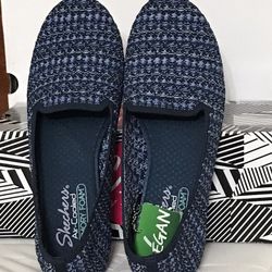 Skechers Blue Patterned Flats