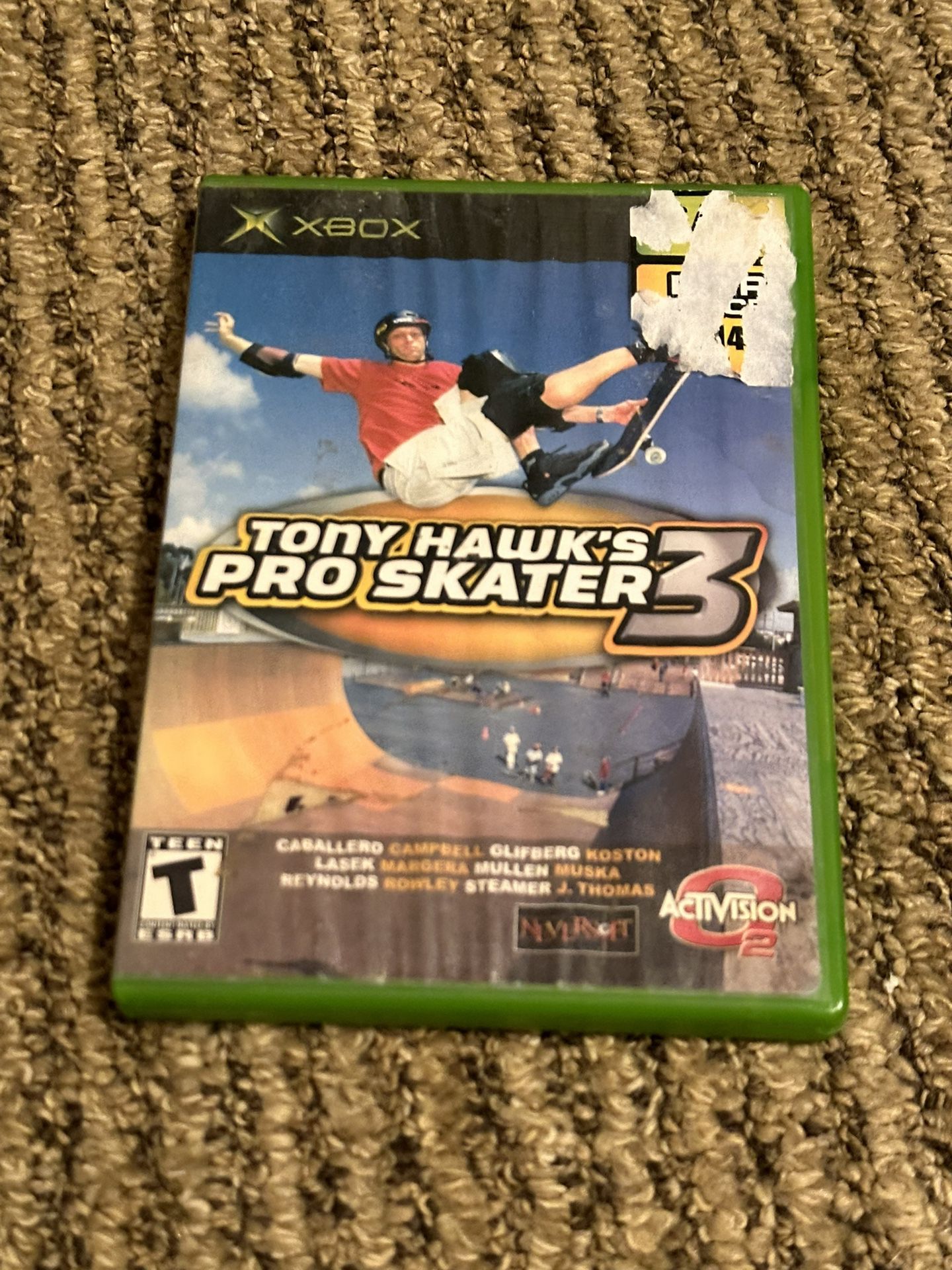 Tony Hawk’s 3 Pro Skater hawk xbox game cib