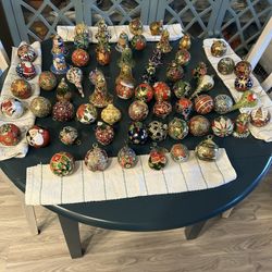 Cloisonné Ornaments  Collection Of 66