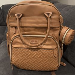 Babble Roo Leather Diaper  Bag 