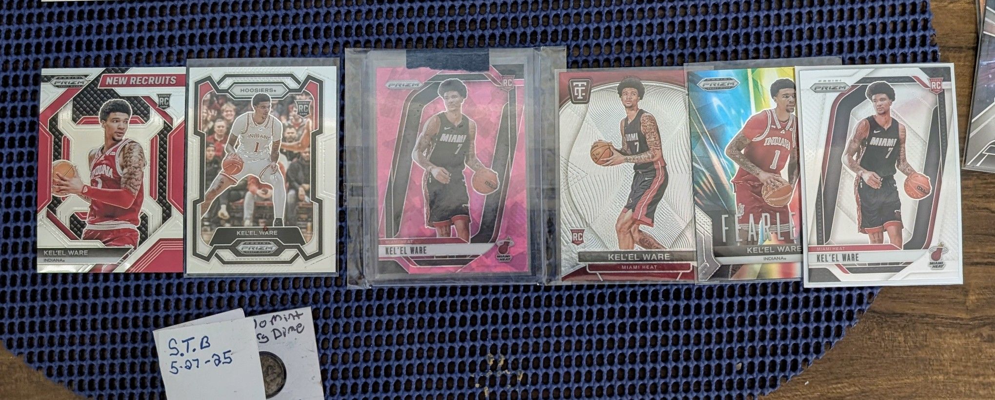 2024 NBA Rookie KeL'EL Ware Panini Prizm Draft Pics/Prizms, Refractors Lot Of 7