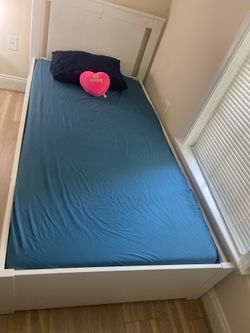 IKEA Twin Beds with Mattresses & Storage Drawers