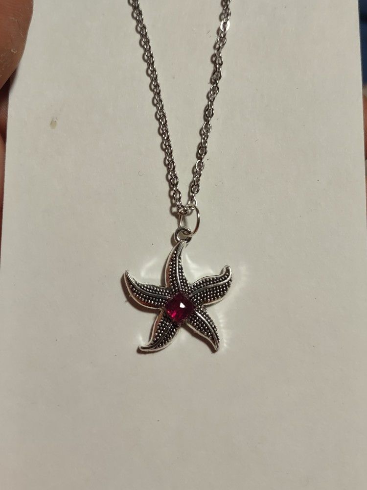 starfish ruby necklace 