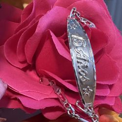 Silver Quinceañera Bracelet 