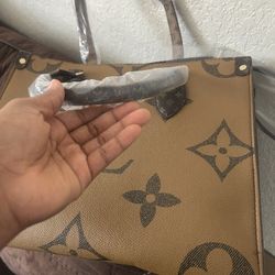 Brown And Tan Colors Purse Bag For Women