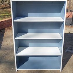 Blue & White Bookcase For Sale 