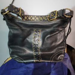 Coach tote With Leather Crisscross 