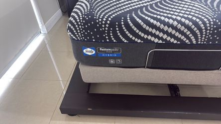 Adjustable queen bed with frame