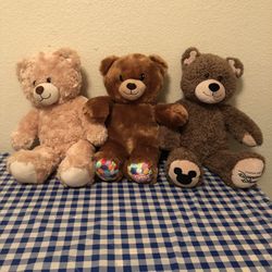 3 Build A Bear  Teddy Bears  $5. Ea. 