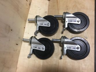 4 pcs 5" caster set 2" x 5/8" shank