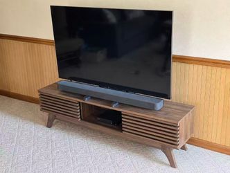59” Walnut TV Stand – Stylish & Modern