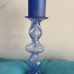 Glass Blown Candle Holder