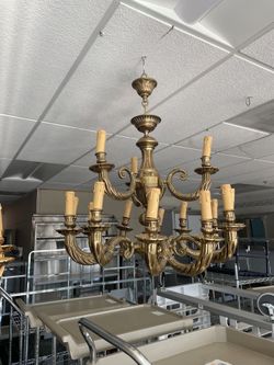 Luxury Bronze Metal 15 Light Chandelier 