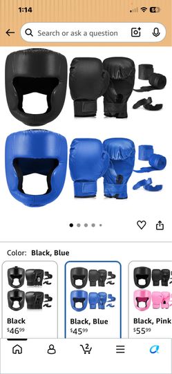 New Kanayu 14 Pcs Boxing Gloves And Headgear Set Youth 16