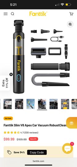 Fanttik Robust Clean Slim V8 Apex