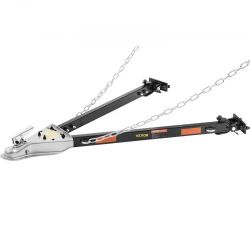 72#Tow Bar, 5500 lbs Towing Capacity with Chains, Powder-Coating Alloy Steel Bumper-Mounted Universal Towing Bar, Coupler Fits 2-Inch Ball Hitch, 39.4