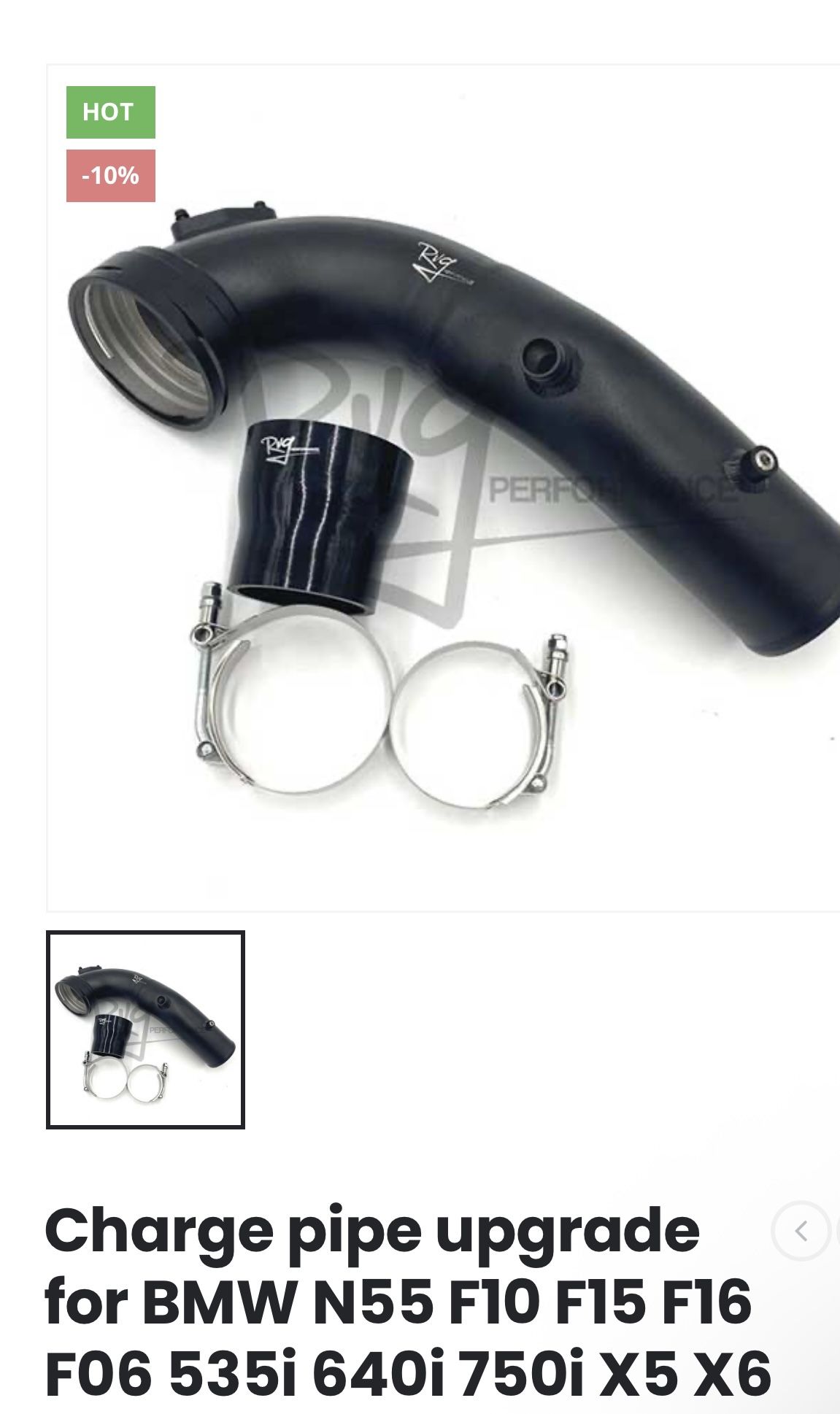 Rvg Charge Pipe and Catless Downpipe