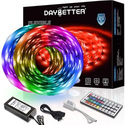 New In Box $12 LED Strip Lights 32ft Long, Flexible 3m Tapes 5050 Rgb 300 Multi-Color Changing Set (44 Key Remote) 