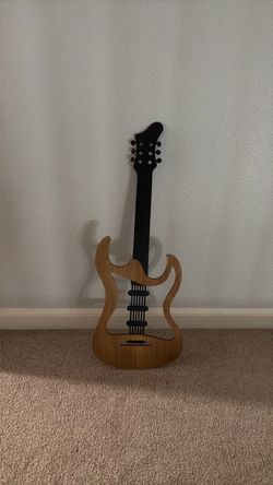 Wooden Guitar-Shaped Decorative Wall Art
