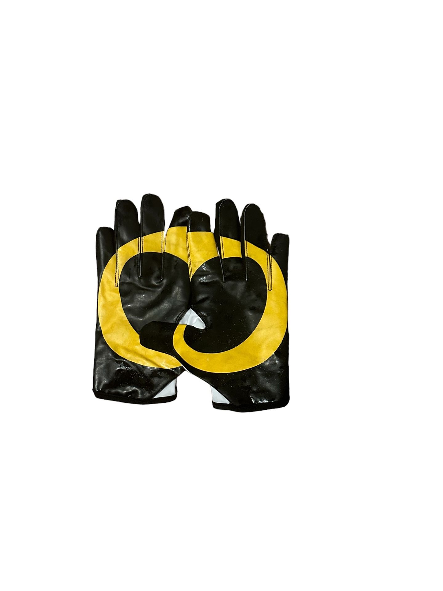 BLACK OREGON NIKE FOOTBALL GLOVES LARGE