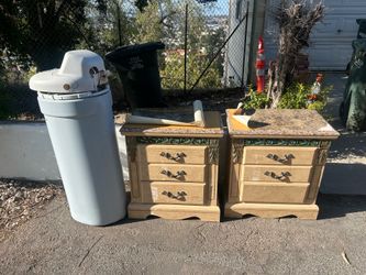 FREE curb pickup End tables and water softener
