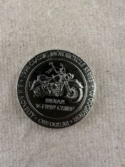 1998 - Indian V-Twin Chief - Silver - Token / Coin - Classic Motorcycle Series